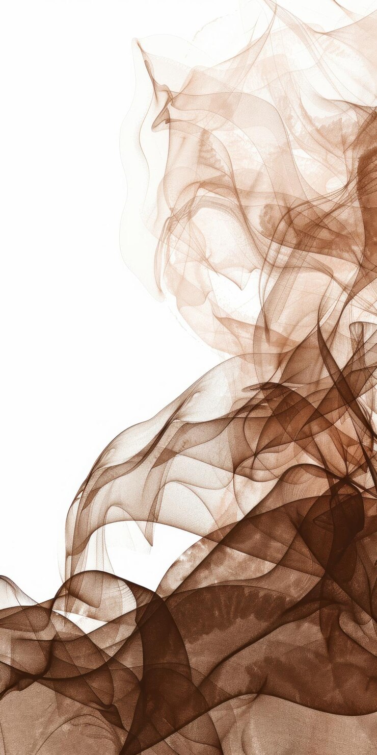 Foto pintura de aquarela abstrata fundo escuro cor de gradiente marrom com linhas de curva fluida textura e wh