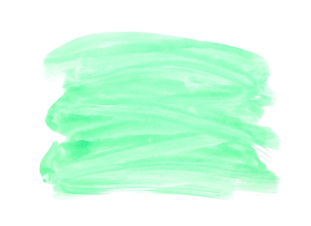 Pintura de aquarela verde isolada em fundo branco bandeira de aquarelas verdes