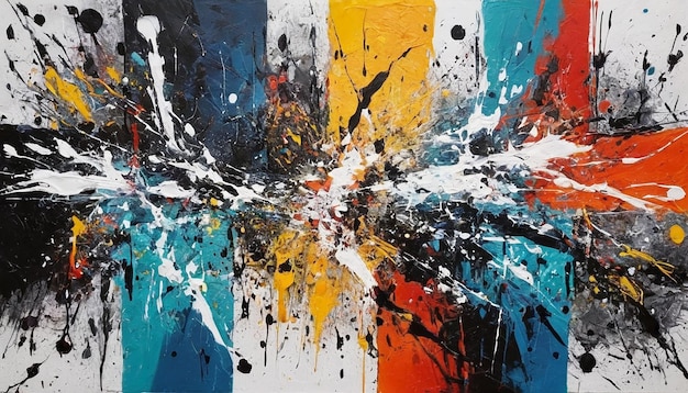 Pintura de arte abstrata no estilo do pós-modernismo