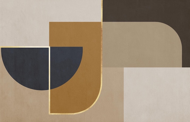 Pintura de arte abstrata Pintura em lona Ilustração artística com formas abstratas Arte moderna