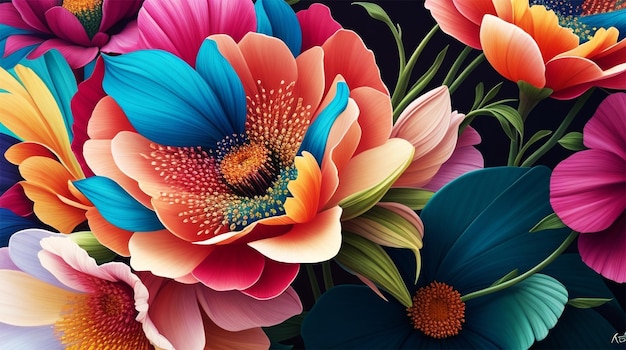 pintura de elegância floral