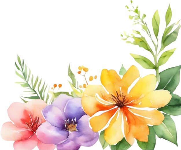 Foto pintura de flores coloridas na primavera aigenerado