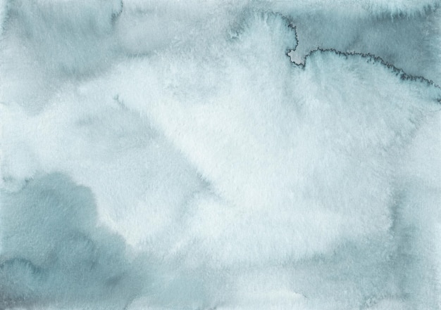 Pintura de fundo aquarela cor de fumaça. Aquarela textura cinza-azul, manchas no papel. Pano de fundo líquido pintado à mão com espaço de cópia.