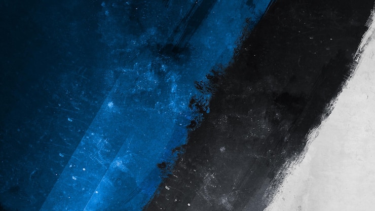 Pintura de fundo azul