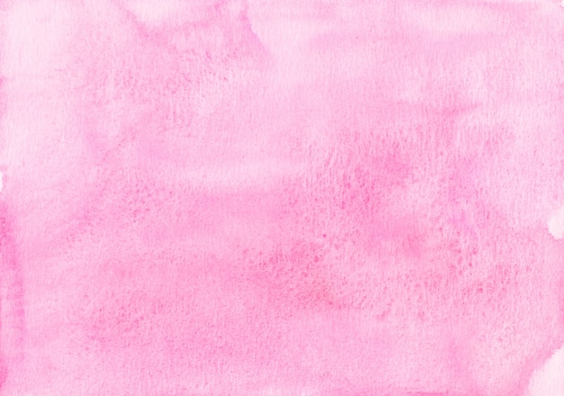 Pintura de fundo rosa suave em aquarela. Pano de fundo líquido aquarela cor rosa claro. Manchas em papel texturizado.
