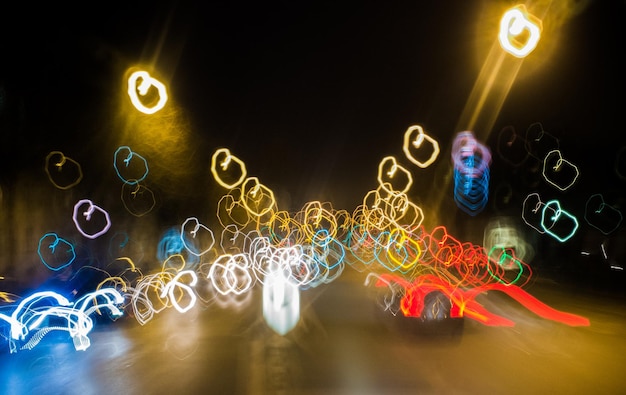 Foto pintura de luz à noite