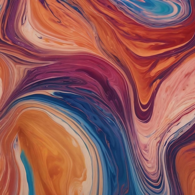 Pintura de mármore líquido textura de fundo pintura fluida textura abstrata mistura intensiva de cores papel de parede