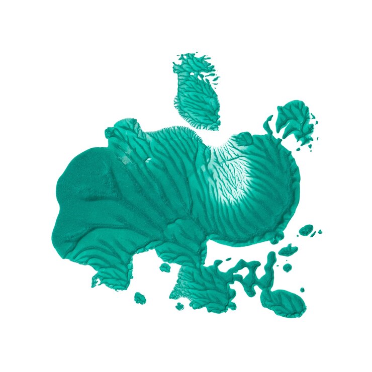 Foto pintura de pincel acrílico verde png transparente