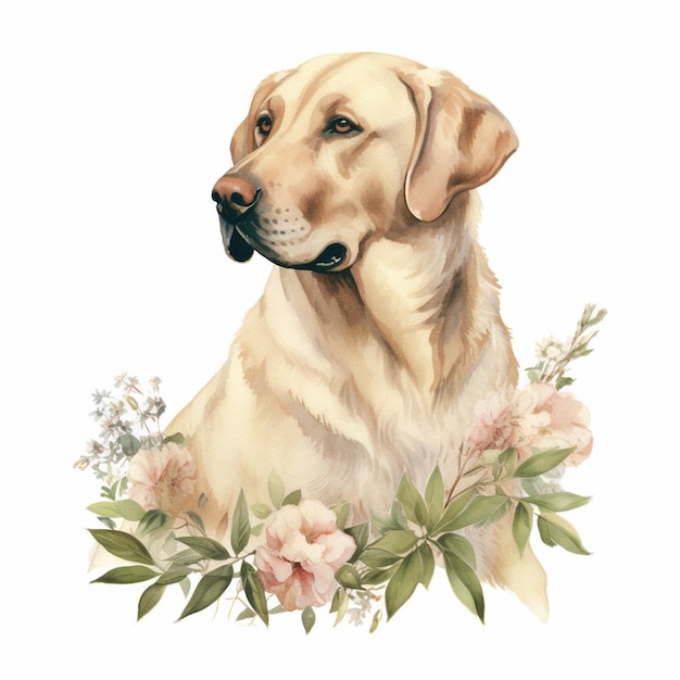 Pintura de retrato de cão
