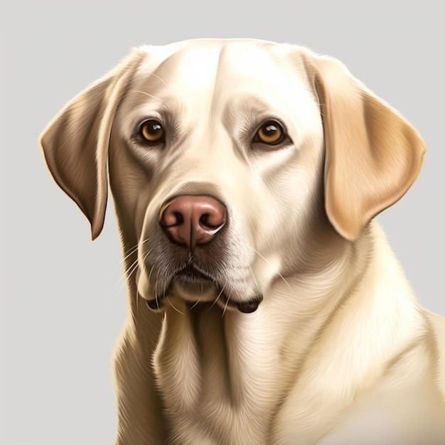 Pintura de retrato de cão