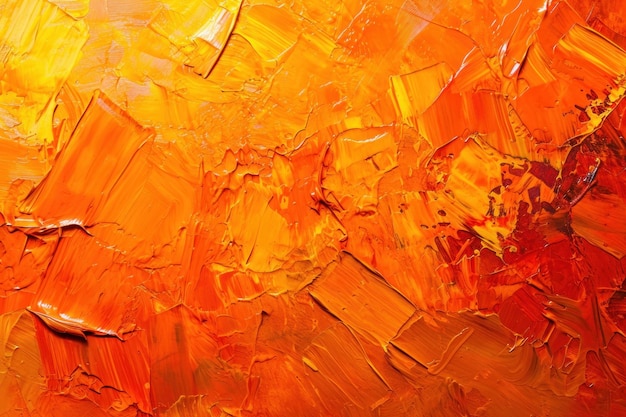 Pintura de textura laranja abstrata