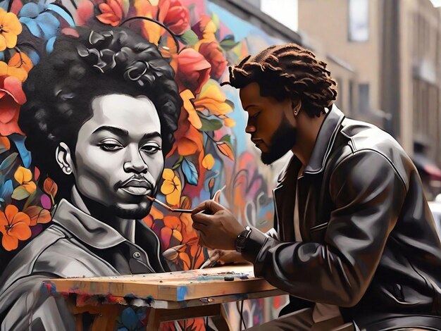 pintura de um artista negro