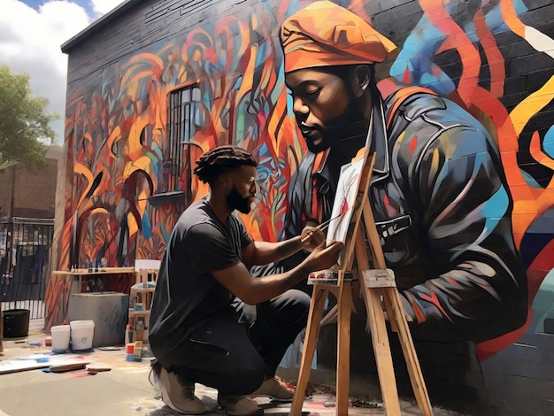 pintura de um artista negro