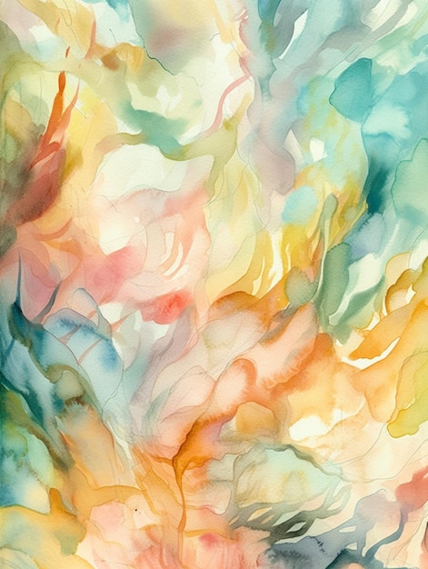 pintura de uma pintura abstrata colorida de uma flor generativa ai