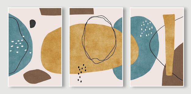 Pintura decorativa de padrão de emenda de geometria abstrata simples e moderna