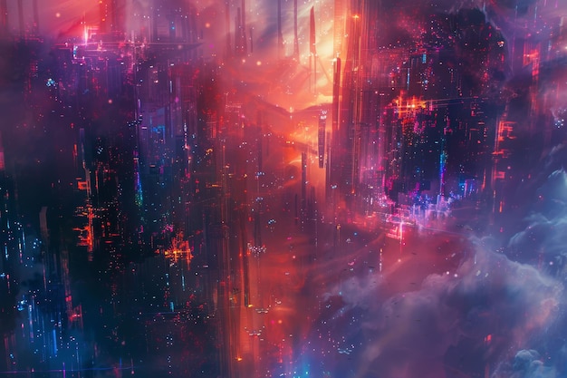 Pintura Digital da Cidade do Céu