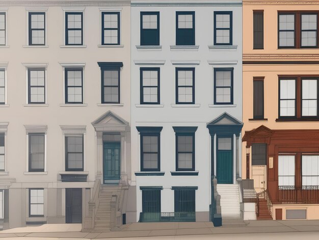 Pintura digital ilustrativa de arte generativa de apartamentos em Nova York por IA