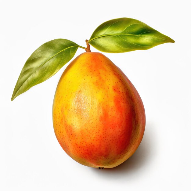 Pintura digital de mango sobre un fondo blanco