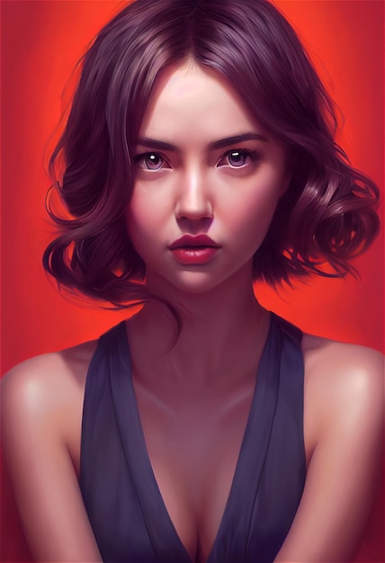 Pintura digital de una mujer