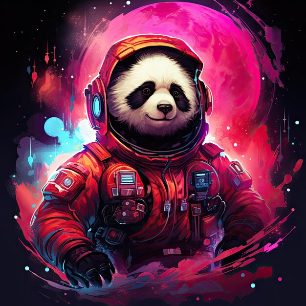 Pintura digital del panda