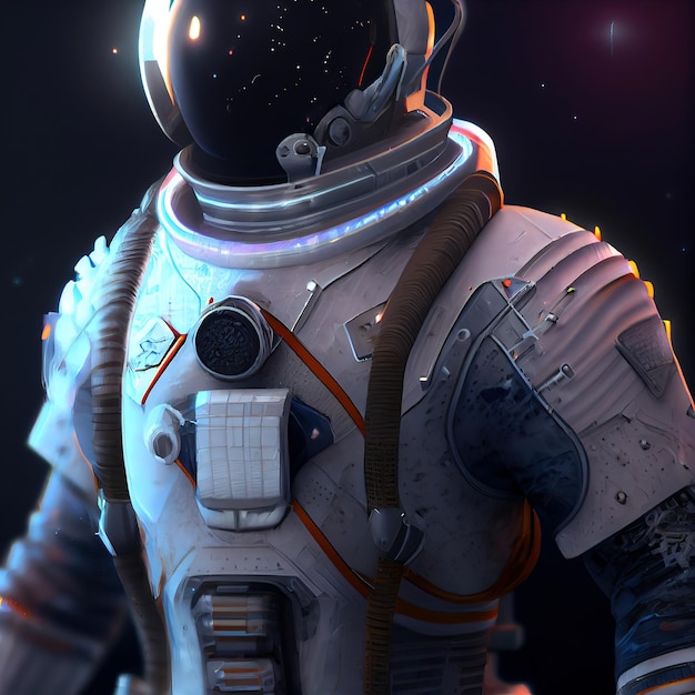 Pintura digital - Traje espacial, Astronauta