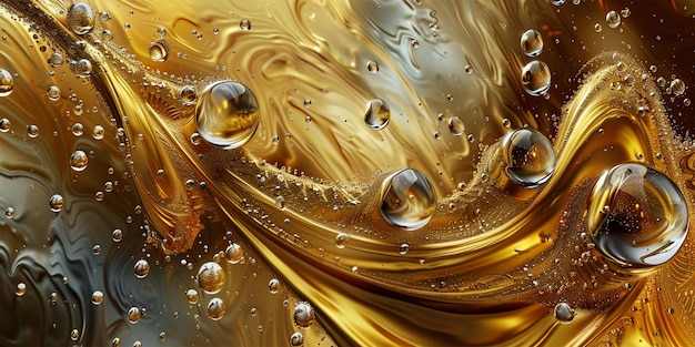 Foto la pintura dorada es una hermosa pintura abstracta que es de oro y tiene un color dorado