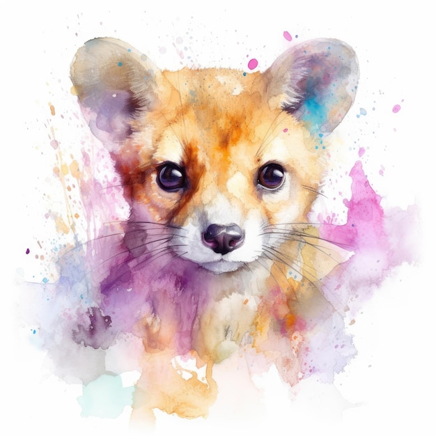 Pintura em aquarela de fossa