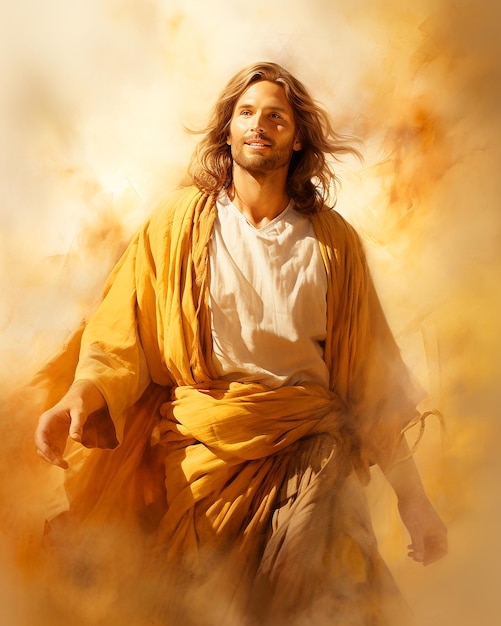 Pintura em aquarela de Jesus Cristo