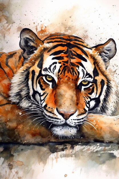 siberian tigre retrato, digital pintura, 3d ilustração., ai generativo  imagem 23604915 Foto de stock no Vecteezy