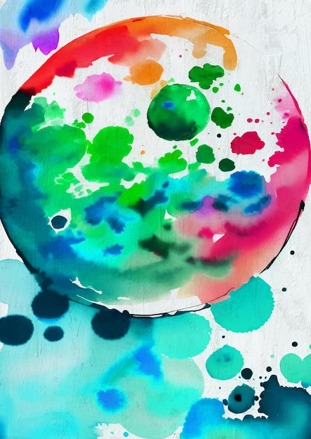 Pintura em aquarela mágica da lua