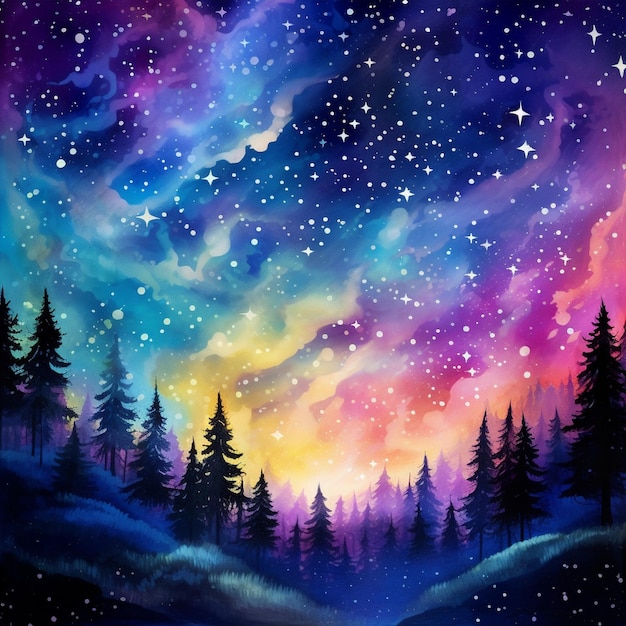 Pintura em aquarela Stardust brilhante