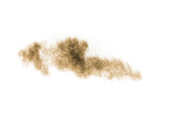 Pintura em pó contra fundo branco