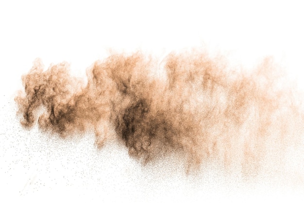 Pintura em pó contra fundo branco