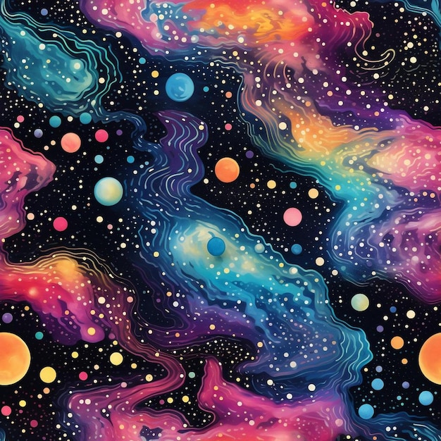 Una pintura de un espacio con las palabras "el universo" en él.
