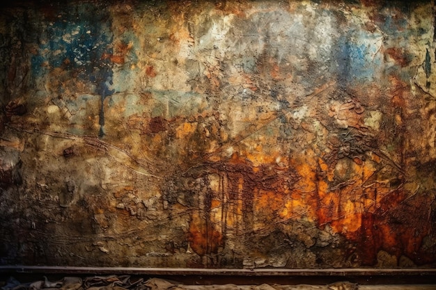 Pintura expuesta en una galería con un banco para la contemplación en primer plano