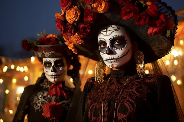 Pintura facial multicolorida celebra o Dia dos Mortos no Viva Mexico A Cultural 1