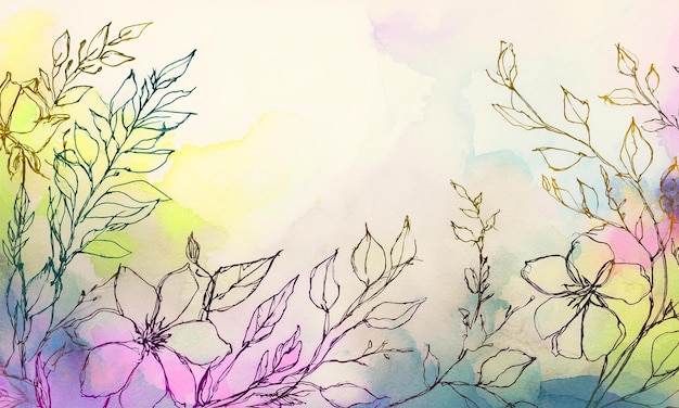 una pintura de flores con diferentes colores y la palabra primavera