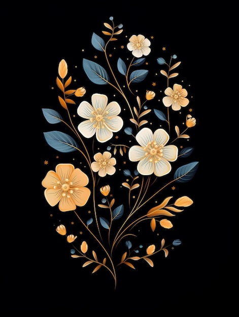 Una pintura de flores del libro de John Lewis.