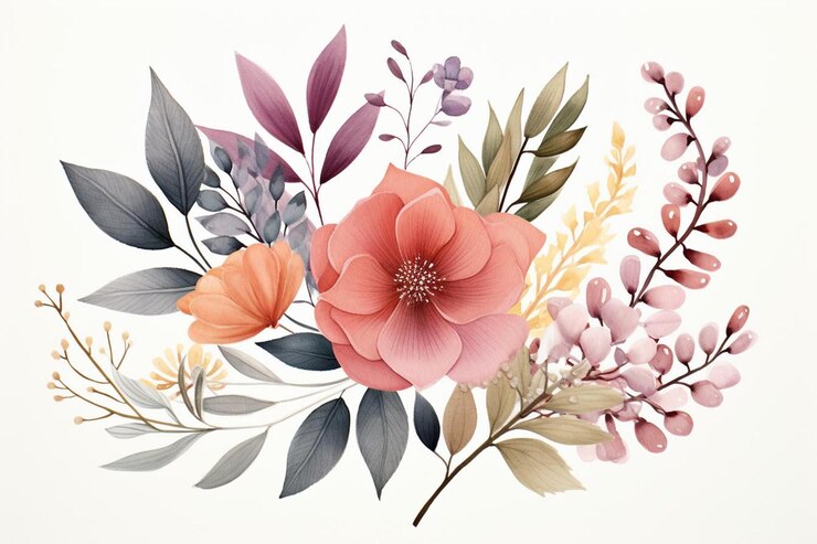una pintura de flores con la palabra primavera en ella