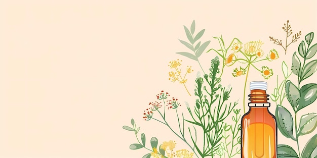 una pintura de flores y plantas con flores amarillas