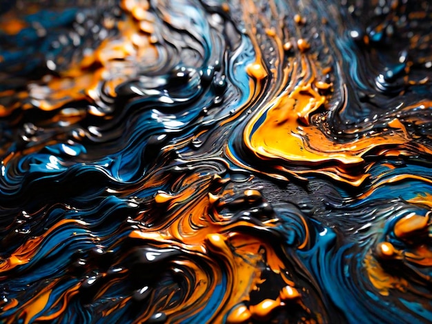 pintura fluida multicolor textura abstracta fondo oscuro