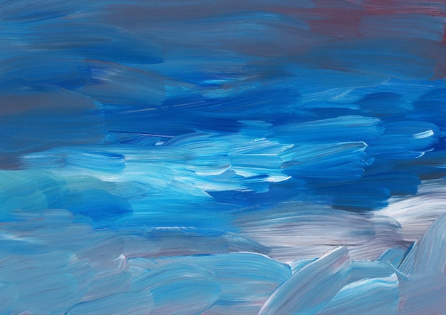 Pintura de fondo abstracto, textura azul, blanco y beige