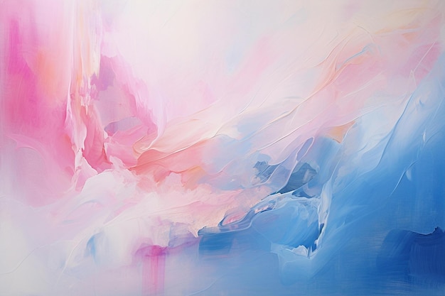 Una pintura de un fondo de color arco iris con un color rosa y azul.