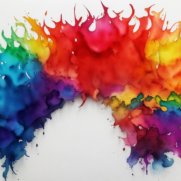 Pintura de fondo esponjoso de arco iris de metal reciclado de inspiración abstracta sobre papel imagen de acuarela HD