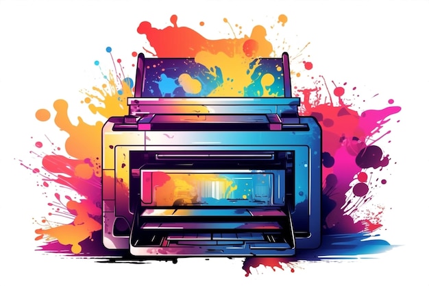 Foto pintura de fondo pancarta tinta arte abstracto dibujo gráfico colorido diseño de impresora multicolor