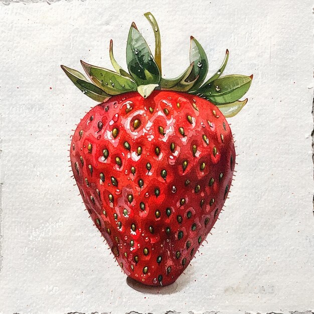 Una pintura de una fresa