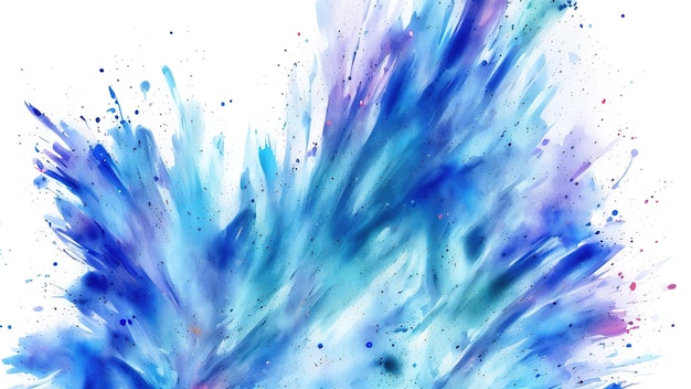 Pintura de frotis de mancha de flujo de acuarela abstracta y acrílico