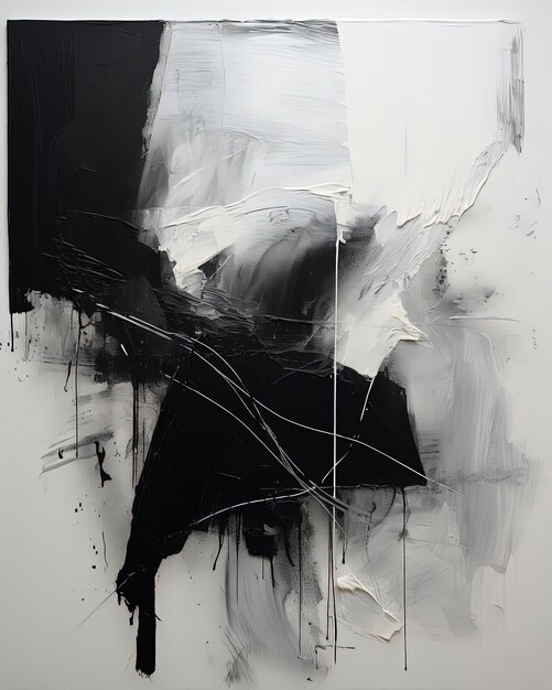 pintura gris oscuro de pintura negra y blanca