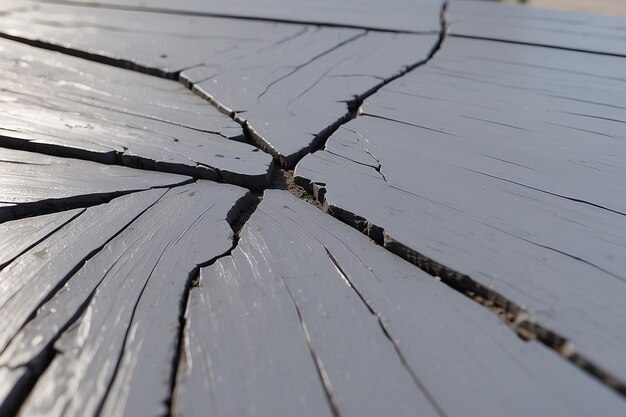 Pintura gris que se rompe en una mesa al aire libre