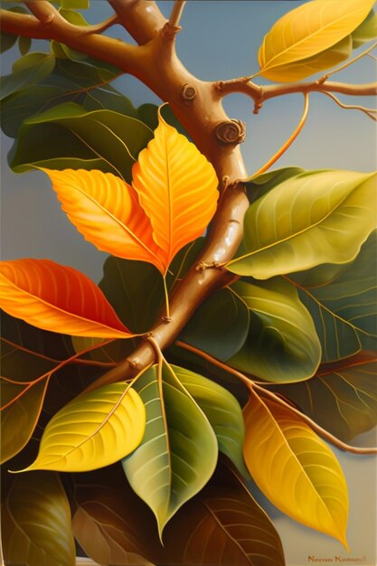 Una pintura de hojas por persona.